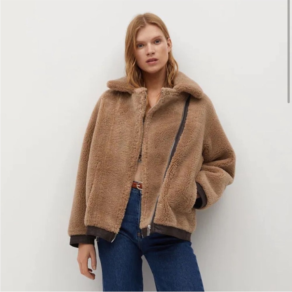 Mango Faux Shearling Reversible Jacket - image 3